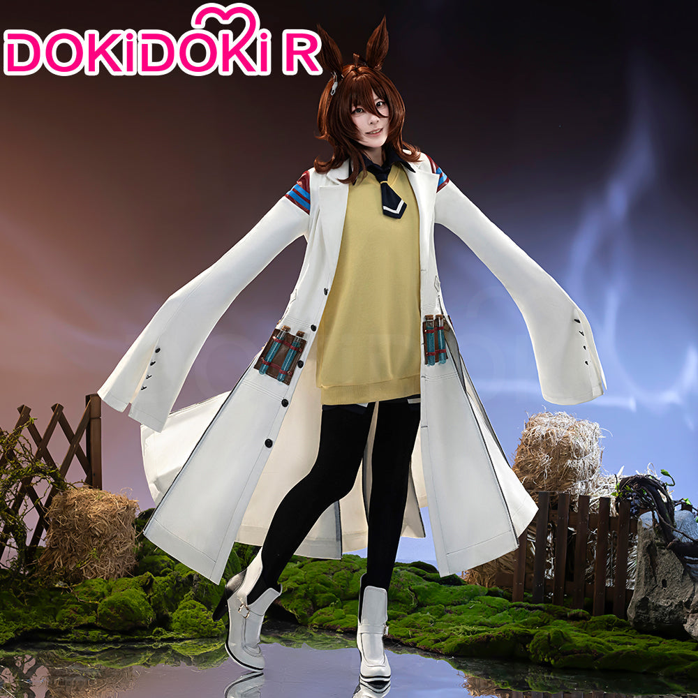 【Size XS-3XL】Dokidoki-R Anime Cosplay White Coat With Sweater Costume Cute