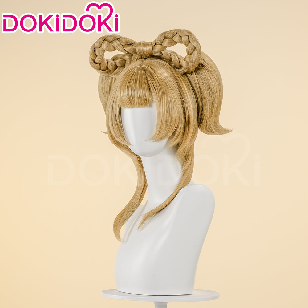 【Ready For Ship】【Last Batch】DokiDoki Game Genshin Impact Cosplay  Yaoyao Wig Women Yao Yao Light Brown Wig