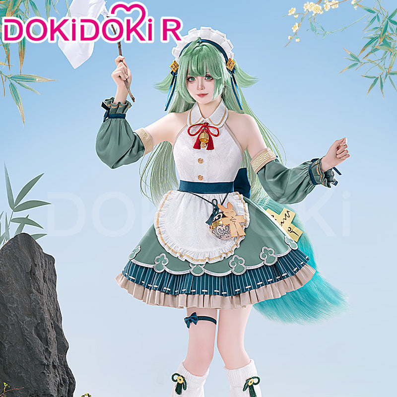 DokiDoki-R Game Honkai: Star Rail Cosplay Huo Huo Maid Costume / Tail Huohuo Doujin