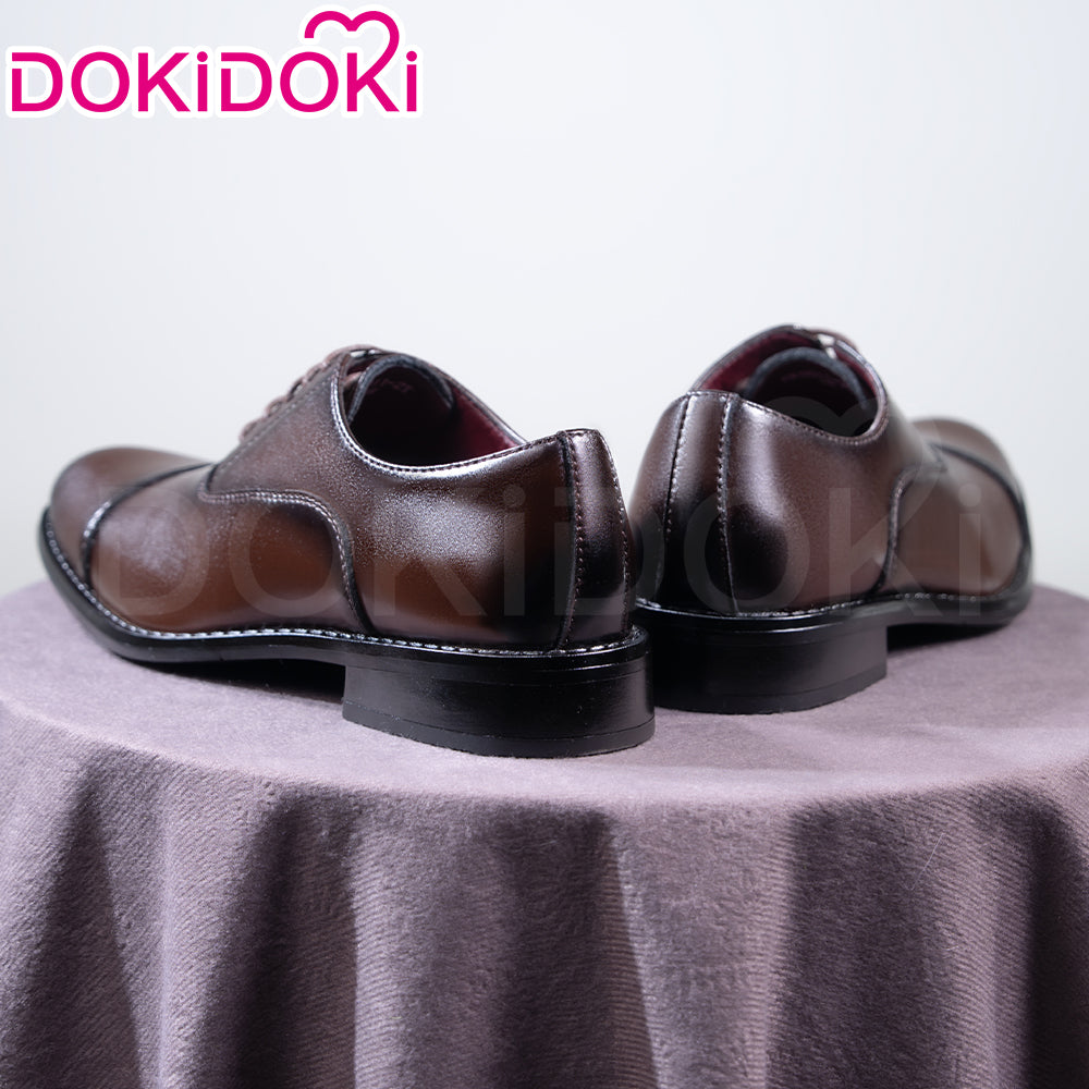 DokiDoki Basic Shoes Classic Brown Leather Cap Toe Oxford Dress Shoes