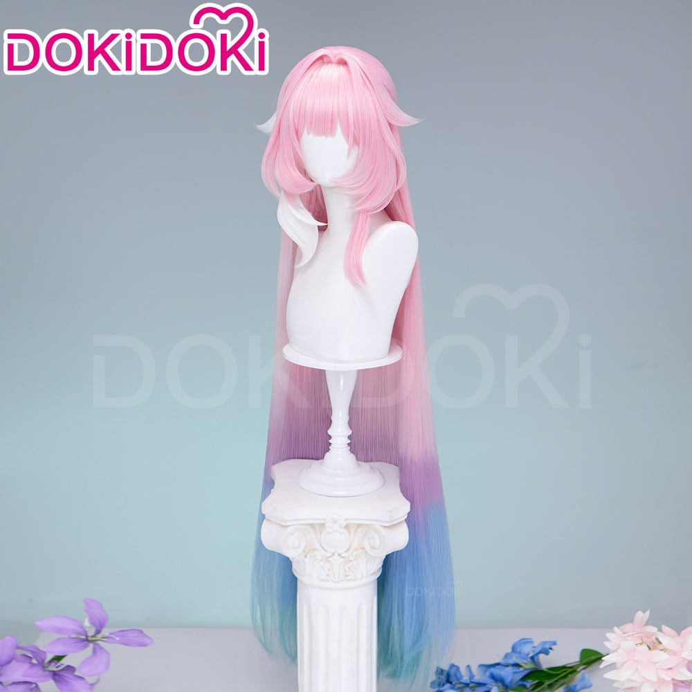 【EU Local Shipping】DokiDoki Game Honkai: Star Rail Cosplay Cyrene Wig Short Curly Light Dark Pink Gradient Hair / Head Accessory Set