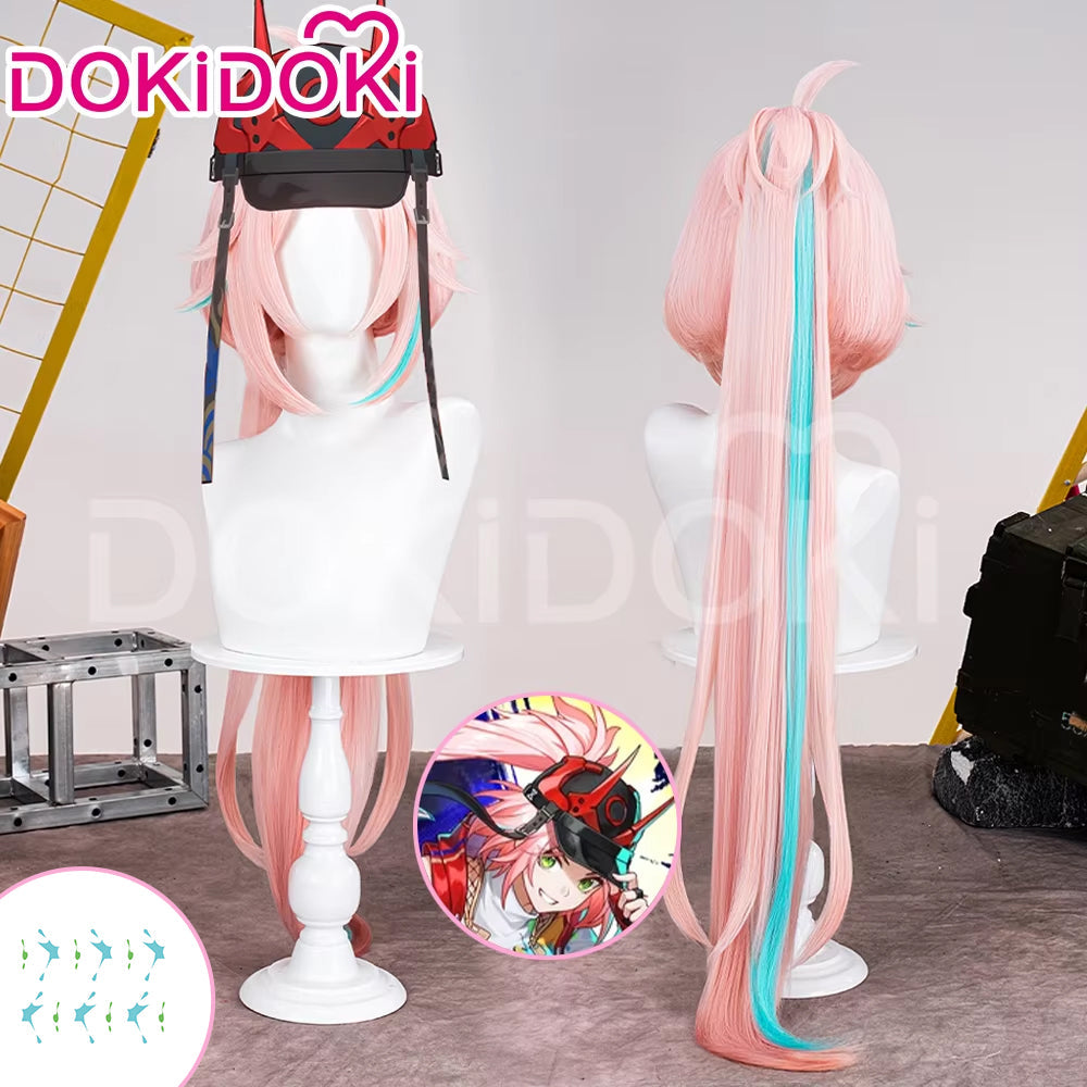 【Ready For Ship】DokiDoki Game Honkai: Star Rail Cosplay Rappa Wig Long Straight Pink