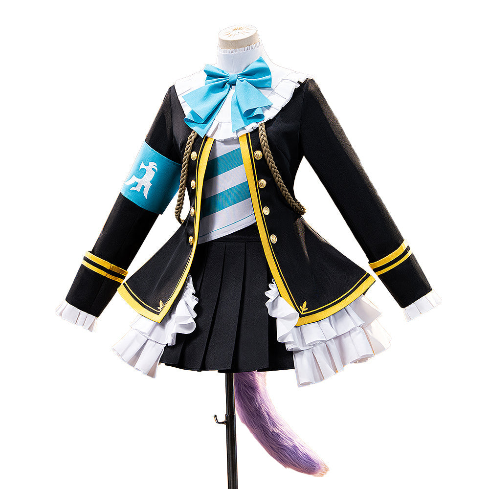 【In Stock】DokiDoki-R Game Cosplay The Final Battle Uniform In Black White
