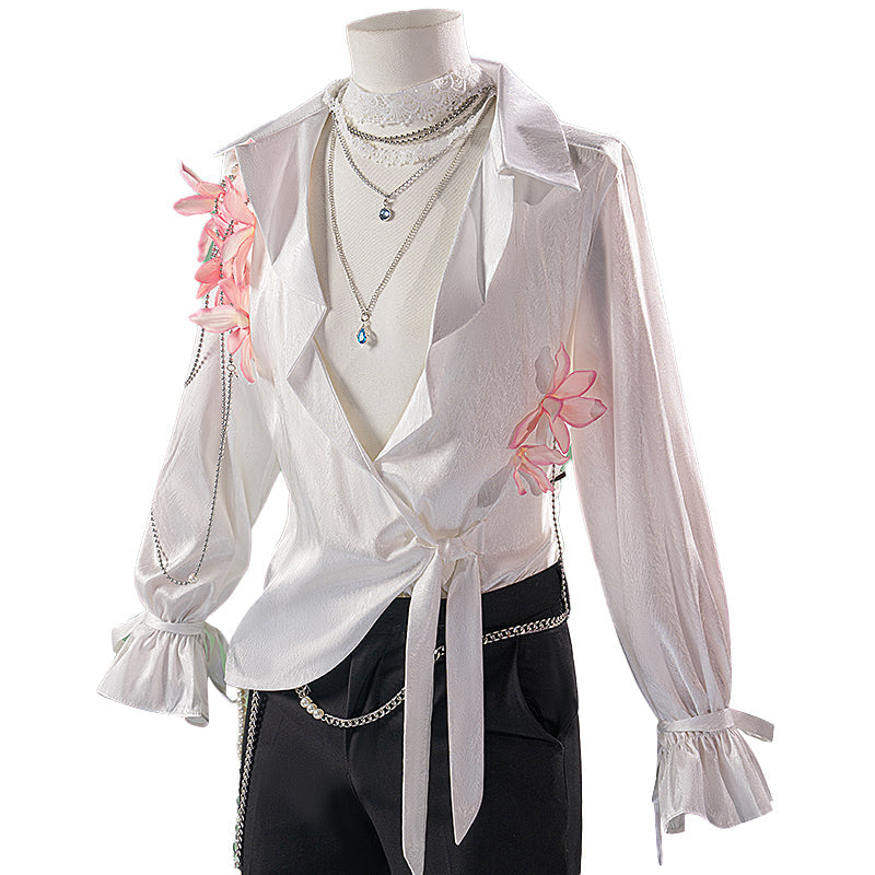 【In Stock】【Size M-3XL】 DokiDoki-N Game Love And Deepspace Cosplay Sylus / Xavier / Zayne / Rafayel  / Caleb Costume Spring and Flowers Tops Only