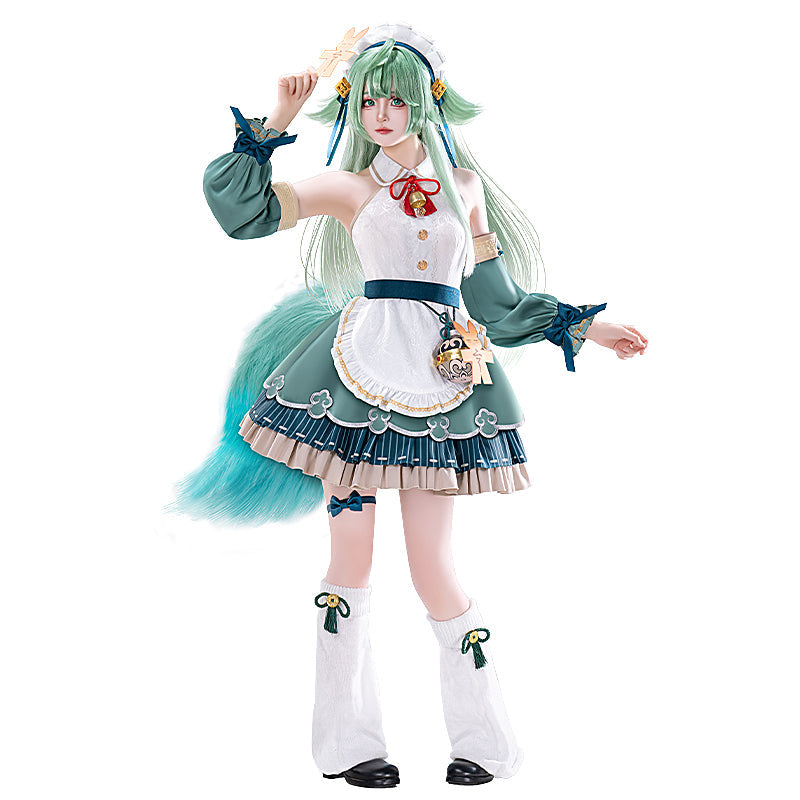 DokiDoki-R Game Honkai: Star Rail Cosplay Huo Huo Maid Costume / Tail Huohuo Doujin