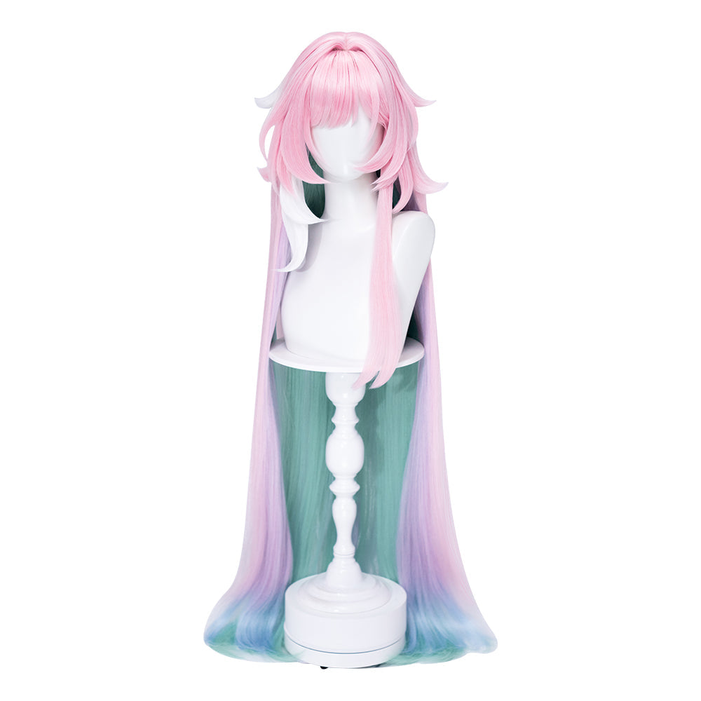 【EU Local Shipping】DokiDoki Game Honkai: Star Rail Cosplay Cyrene Wig Short Curly Light Dark Pink Gradient Hair / Head Accessory Set
