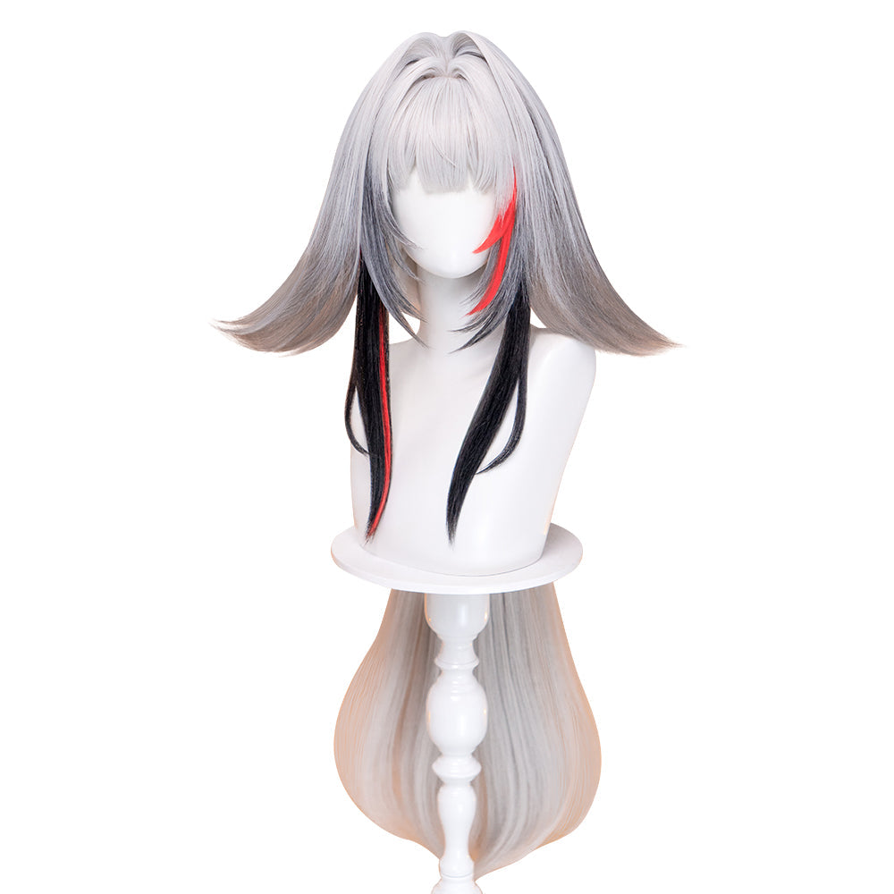 【Ready For Ship】DokiDoki Game Zenless Zone Zero Cosplay Ye Shunguang Wig Long Straight Brown / Grey White Hair ZZZ Ye Shun Guang