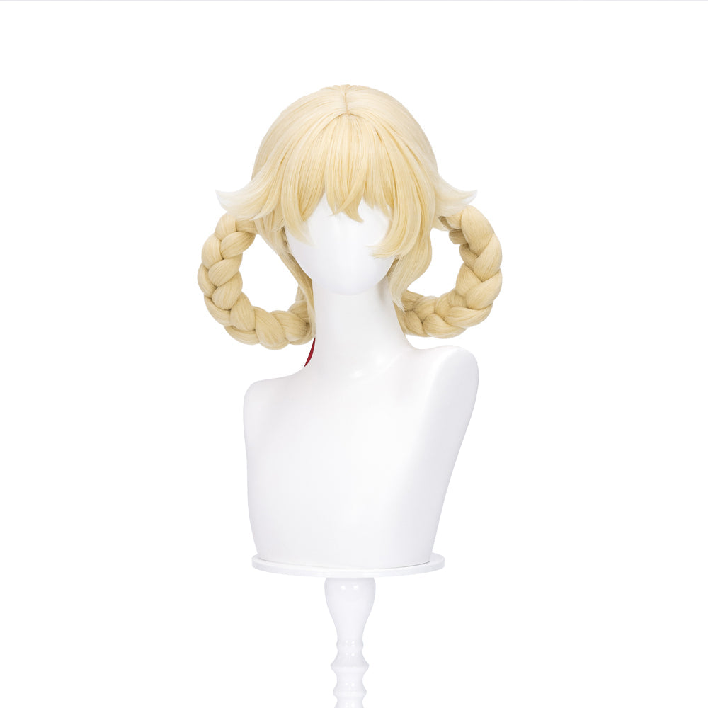 【Ready For Ship】DokiDoki Game Genshin Impact Cosplay Jahoda Wig Long Yellow Hair Song of the Welkin Moon