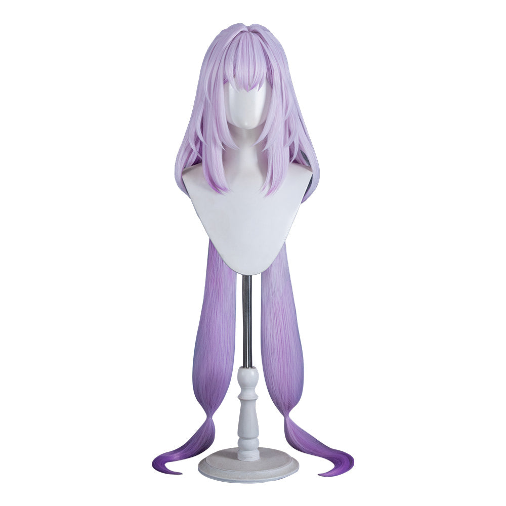 【Wig Ready For Ship】DokiDoki Game Honkai: Star Rail Cosplay Castorice Cosplay Wig / Headwear Ears / Earrings Ear Clips Ear Accessories  Long Straight Purple Hair Twin Ponytails