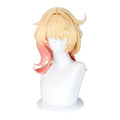 【Ready For Ship】DokiDoki Game Genshin Impact Cosplay Emilie Wig Short Curly Yellow Pink Hair Fontaine / Perfume bottle Necklace / Glasses Prop