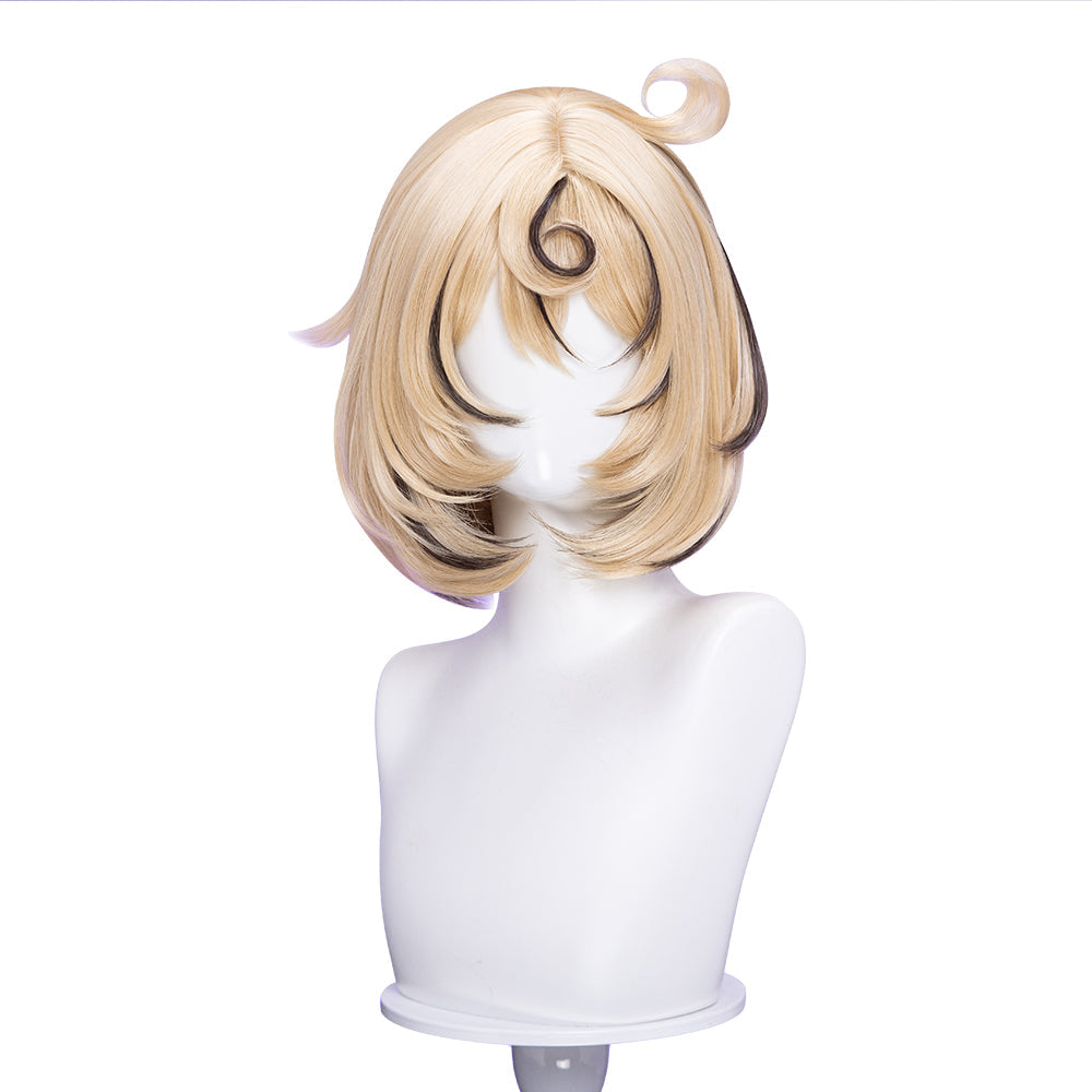 【Ready For Ship】DokiDoki Game Zenless Zone Zero Cosplay Yidhari Wig Short Straight Yellow Hair Black Highlight ZZZ