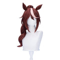 【Ready For Ship】DokiDoki Game Cosplay Wig / Tail Long Curly Brown Hair Ponytail