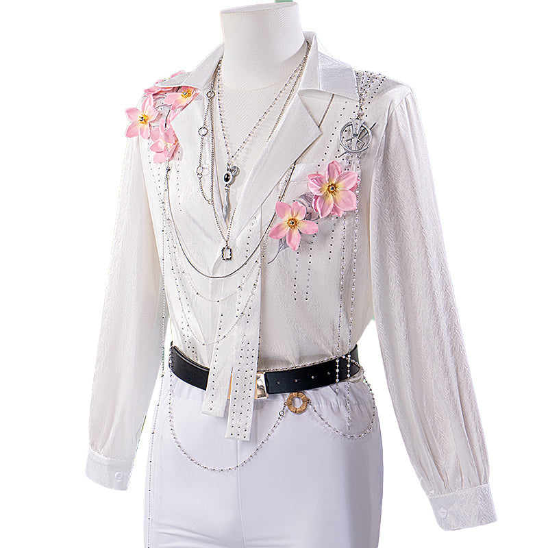 【In Stock】【Size M-3XL】 DokiDoki-N Game Love And Deepspace Cosplay Sylus / Xavier / Zayne / Rafayel  / Caleb Costume Spring and Flowers Tops Only