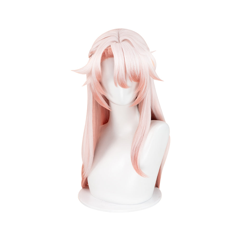 DokiDoki Game Honkai: Star Rail Cosplay Jiaoqiu Wig Long Straight Pink Hair / Ear / Tial  Jiao Qiu
