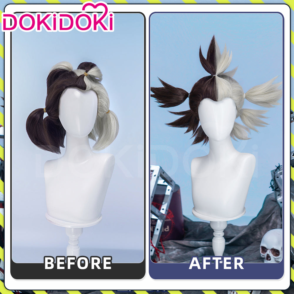 【Ready For Ship】DokiDoki Anime Manga GACHIAKUTA Cosplay Dear Santa Wig Black Silver Spiky Hair / Pacifier Prop