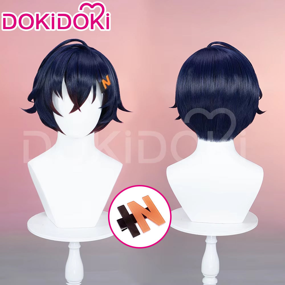 【Partially Ready For Ship】DokiDoki Game Zenless Zone Zero Cosplay Belle Cosplay Wig Short Purple / Hairpin Summer Skies ZZZ