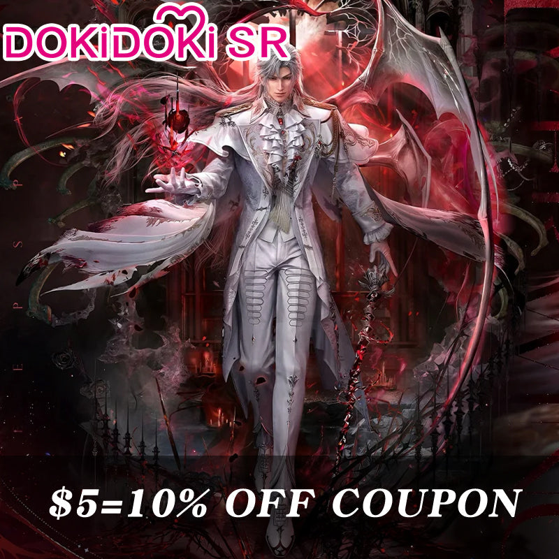 【Confirmed】$5 Deposit = 10% off Coupon DokiDoki Game Love And Deepspace Cosplay Sylus Crimson Departure /  Crimson Rapture Protagonist MC Silverwing Fiend Costume Crimson Feast