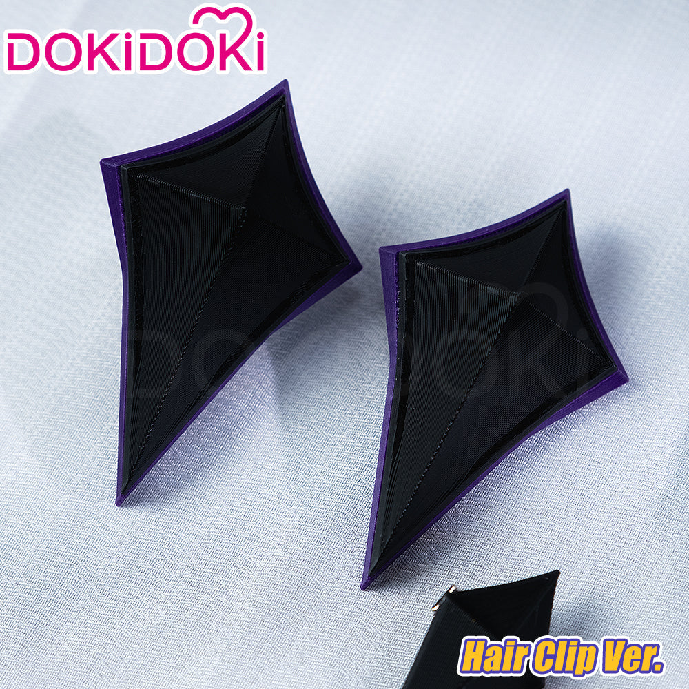 【Ready For Ship】DokiDoki Game Genshin Impact Cosplay Durin Purple Wig Song of the Welkin Moon / Head Accessory