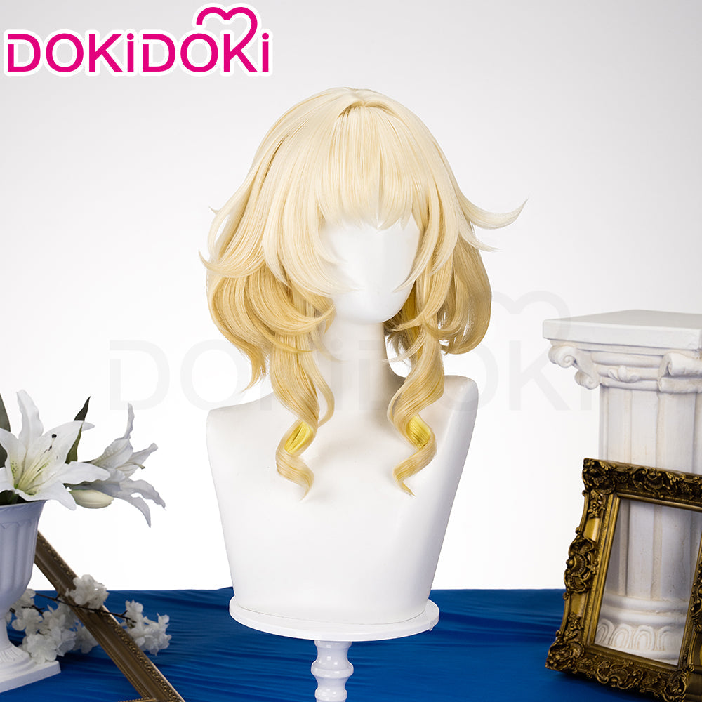 【US/EU LOCAL SHIPPING 】 DokiDoki Game Honkai: Star Rail Cosplay Aglaea Wig Short Golden Trichiasis Hair