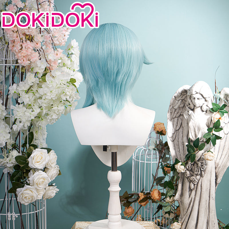 DokiDoki Game Genshin Impact Cosplay  Eula Cosplay Wig Blue Wig