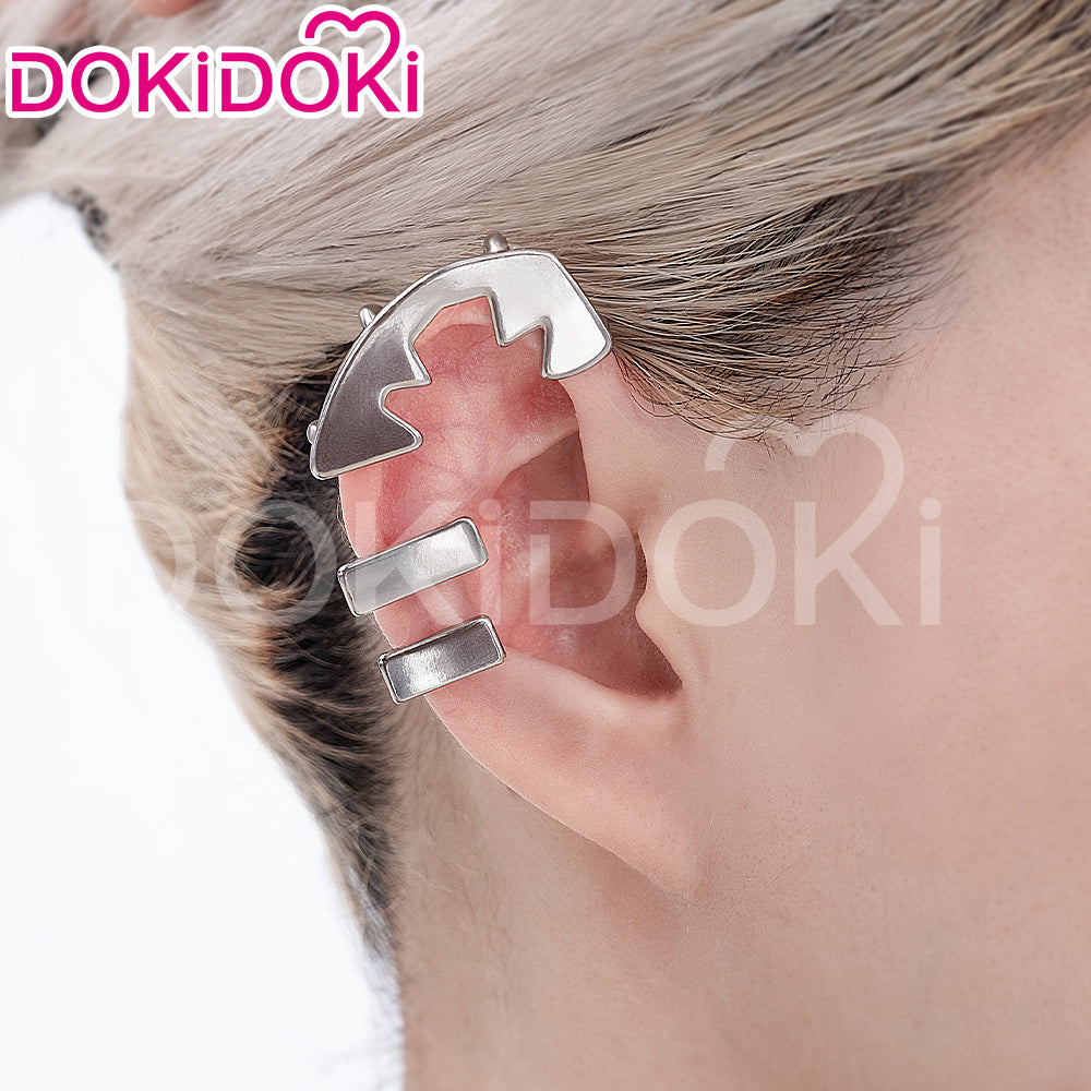 【Partially Ready For Ship】DokiDoki Game Zenless Zone Zero Cosplay  Ellen Joe Wig / Hair Clip / Earring / Hairband Short Black Red Highlight Hair