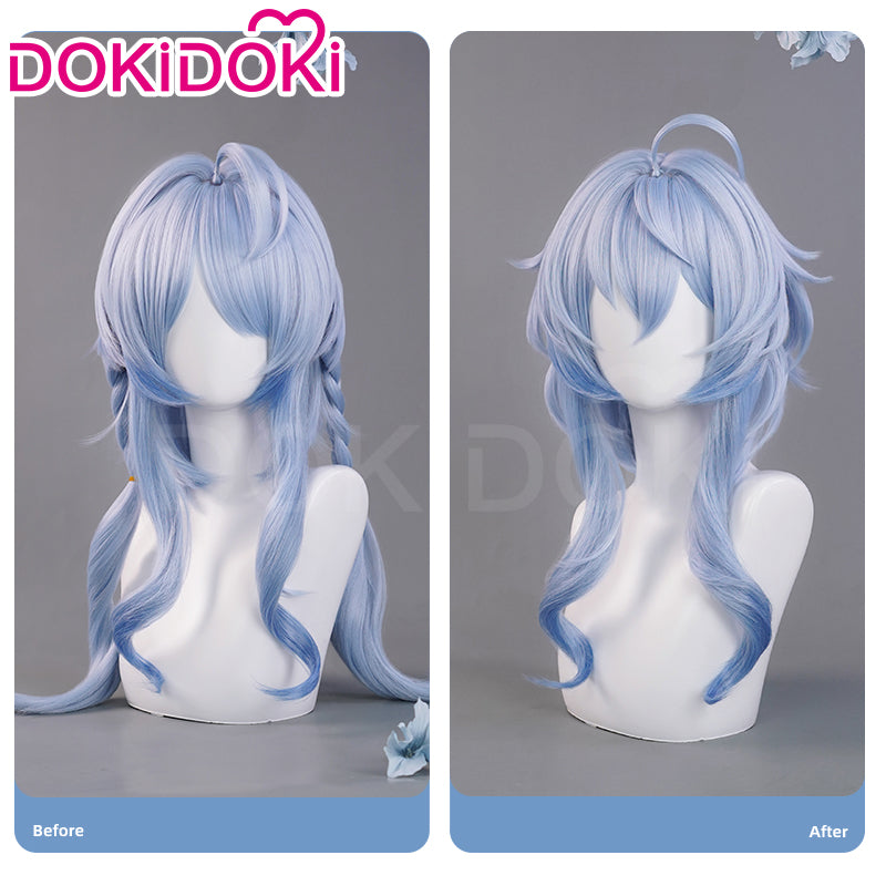 【Ready For Ship】DokiDoki Game Genshin Impact Cosplay Ganyu Lantern Rite Wig Gan Yu Long Straight Hair Twilight Blossom