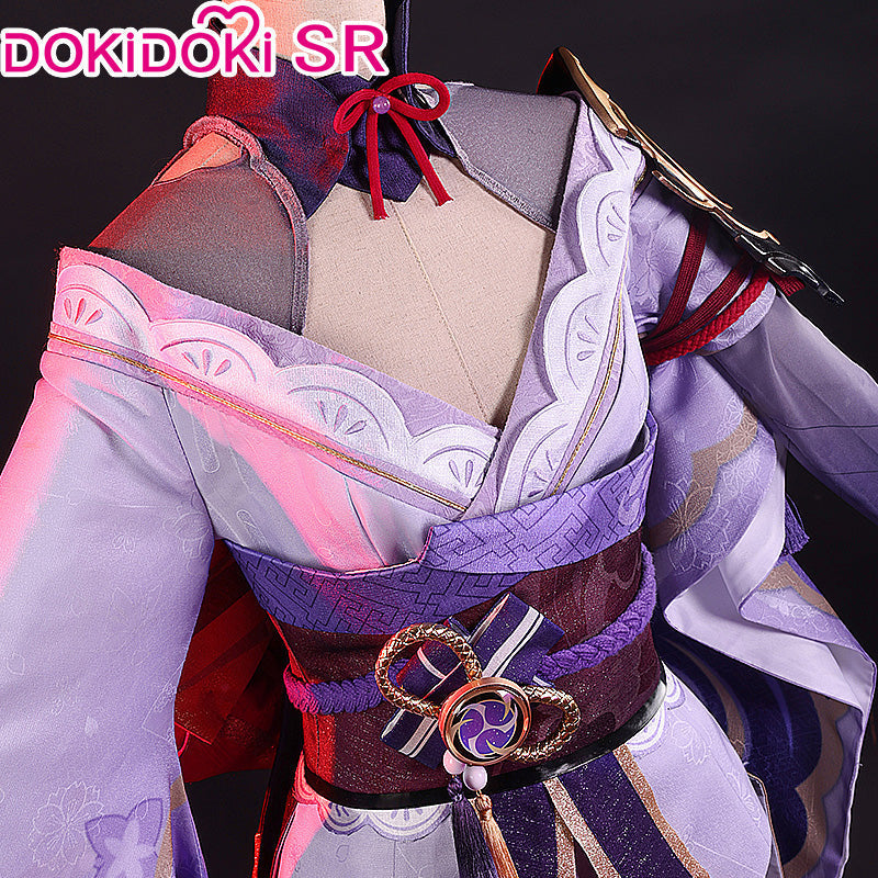 【US/EU LOCAL SHIPPING 】【Size S-XXL】DokiDoki-SR Game Genshin Impact Raiden Shogun Cosplay Costume / Wig Baal Halloween