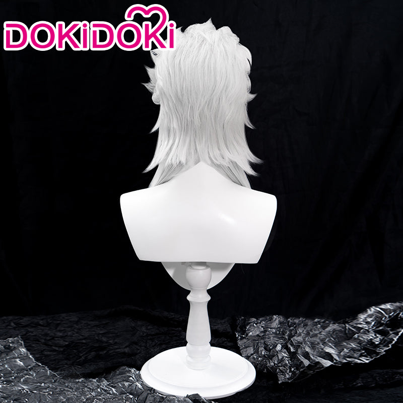 DokiDoki Game Genshin Impact Fatui Harbinger Cosplay Pierro Cosplay Wig Long White