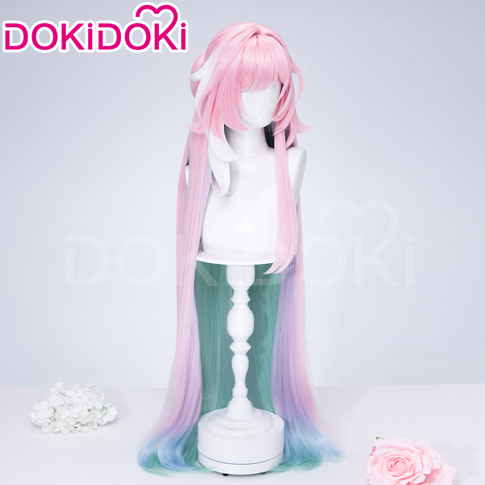【EU Local Shipping】DokiDoki Game Honkai: Star Rail Cosplay Cyrene Wig Short Curly Light Dark Pink Gradient Hair / Head Accessory Set