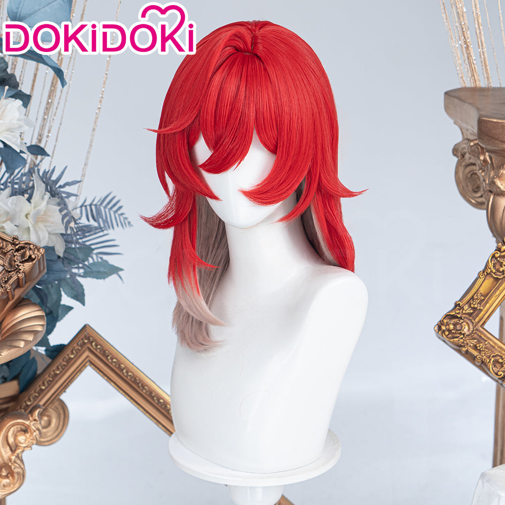 DokiDoki Game Honkai: Star Rail Cosplay Himeko · Nova Wig Long Curly Red Black Gradient Hair Young version Wig Short Curly Red Brown Gradient Hair Murata Himeko