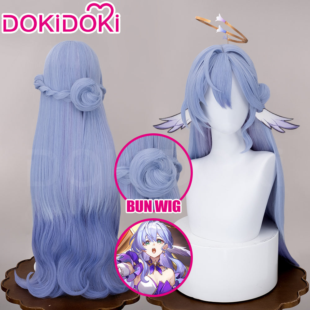 【US/EU LOCAL SHIPPING 】DokiDoki Game Honkai: Star Rail Cosplay Robin Wig Long Curly Blue Gradient Hair