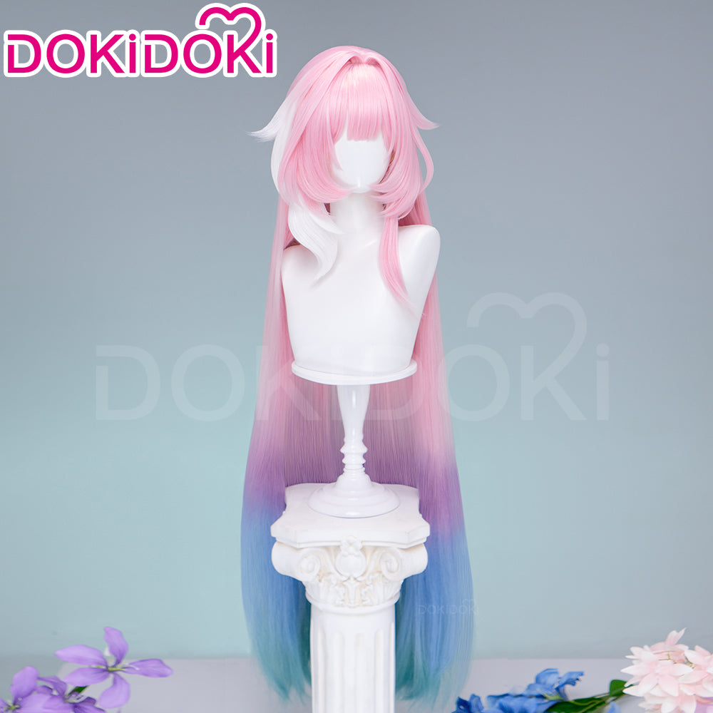 【EU Local Shipping】DokiDoki Game Honkai: Star Rail Cosplay Cyrene Wig Short Curly Light Dark Pink Gradient Hair / Head Accessory Set