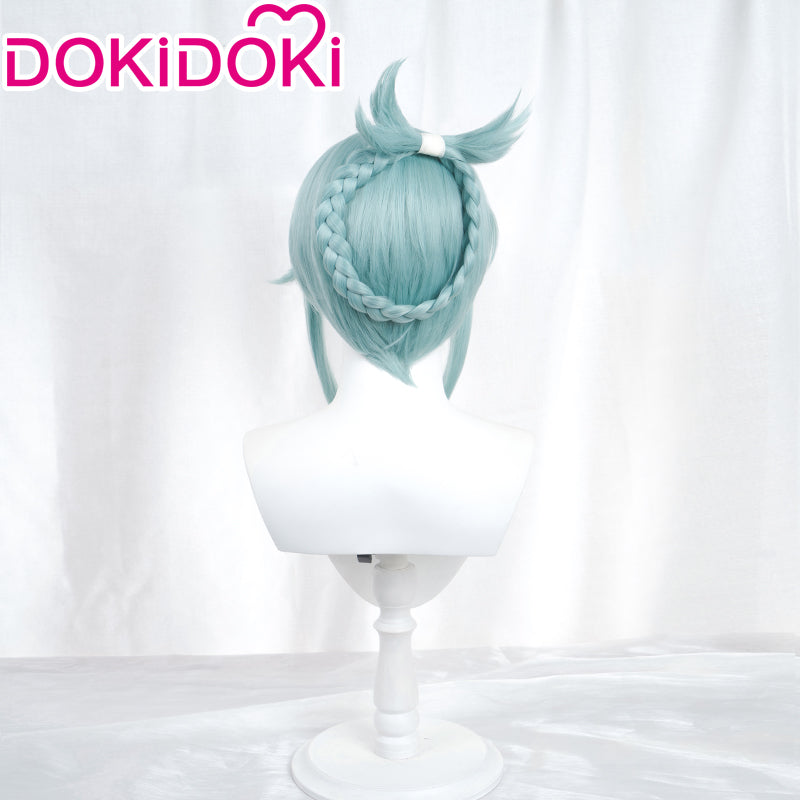 【Ready For Ship】【Light Green Ver.】DokiDoki Game Genshin Impact Cosplay Madame Ping Wig Pinger Short Light Green