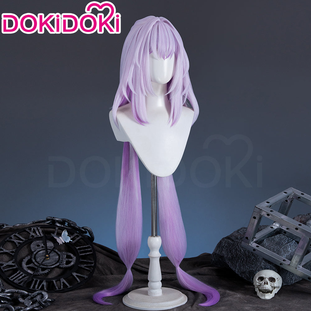 【US/EU Local Shipping】DokiDoki Game Honkai: Star Rail Cosplay Castorice Cosplay Wig Long Straight Purple Hair Twin Ponytails