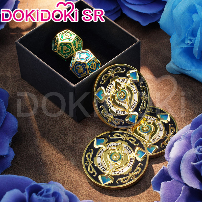 【Ready For Ship】DokiDoki Game Honkai: Star Rail Cosplay Aventurine Bargaining Chip Props Accessory Coin / Dice