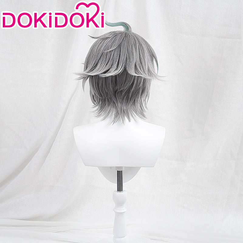 【Ready For Ship】DokiDoki Game Genshin Impact Wig Cosplay Al haitham Cosplay Wig Shu Sumeru Alhaitham Short Grey