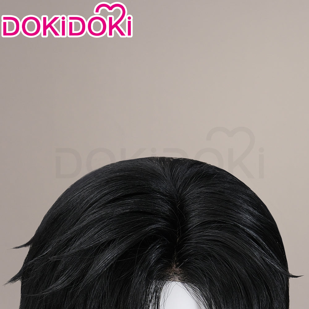 【Short Front Lace】DokiDoki Game Love And Deepspace Cosplay Zayne Wig Short Straight Black Hair