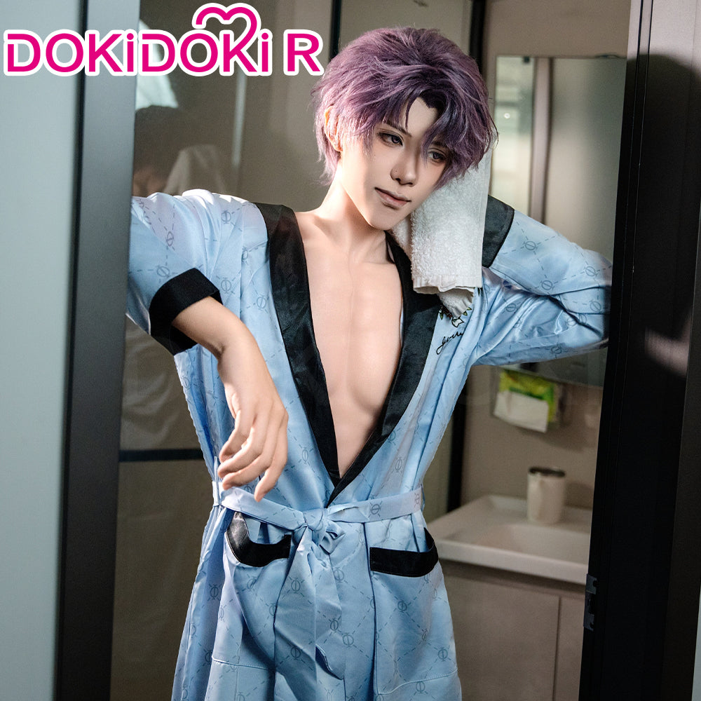 【In Stock】DokiDoki-R Game Love and Deepspace Cosplay Rafayel Costume Blue Bathrobe