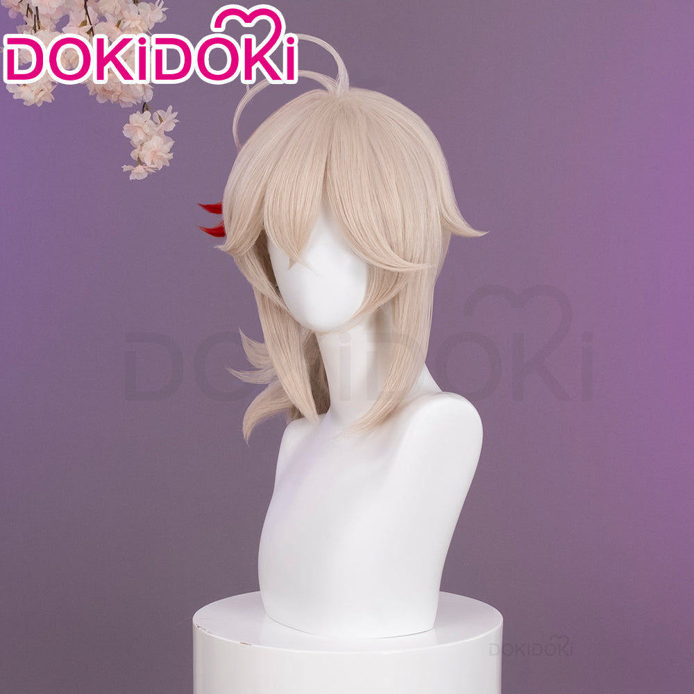 【Fluffy Ver Ready For Ship】DokiDoki Game Genshin Impact Cosplay Kazuha Wig Long Curly Red Wig Men