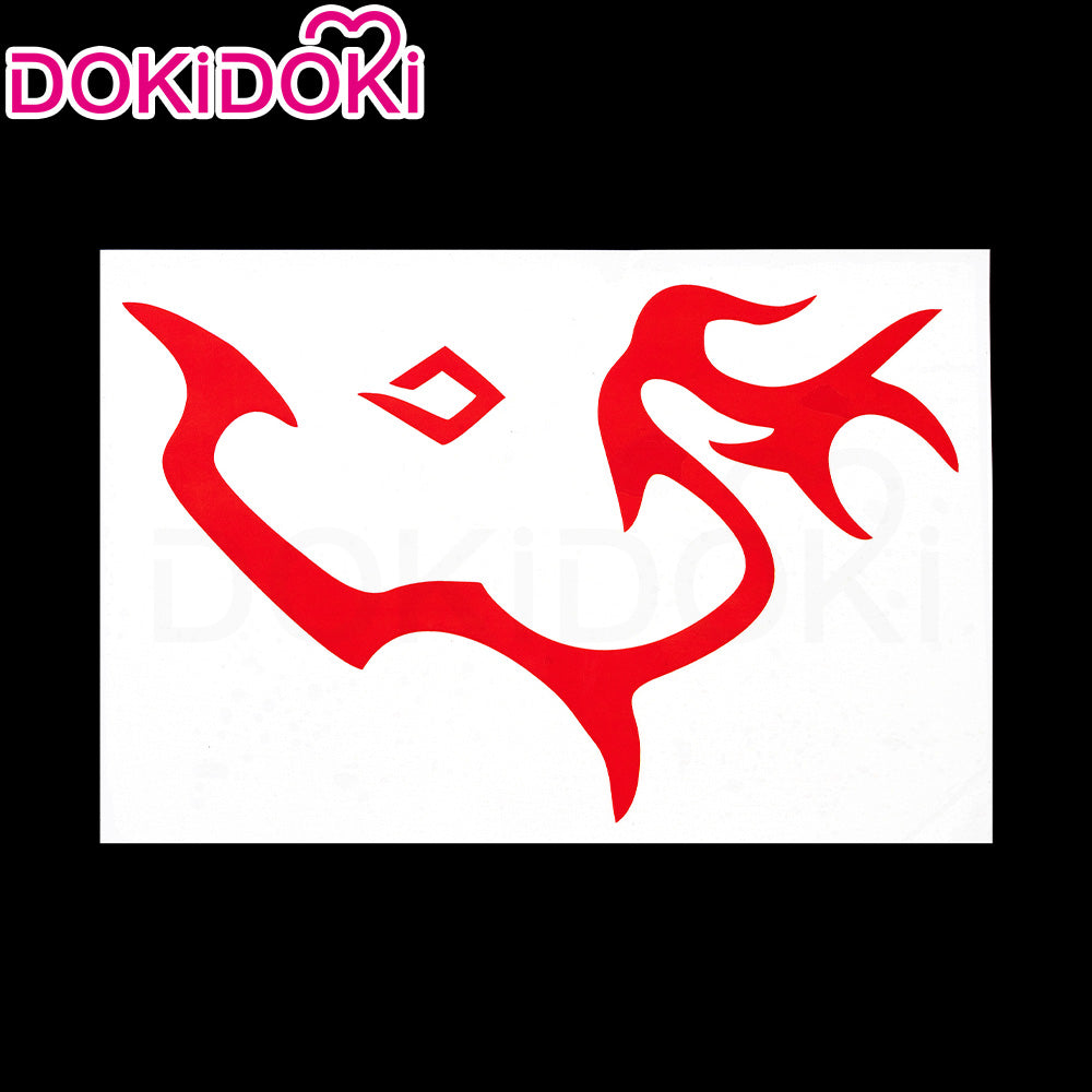 【Ready For Ship】DokiDoki Game Honkai: Star Rail Cosplay Mydei Wig / Tattoo Long Curly Golden Orange Gradient Hair