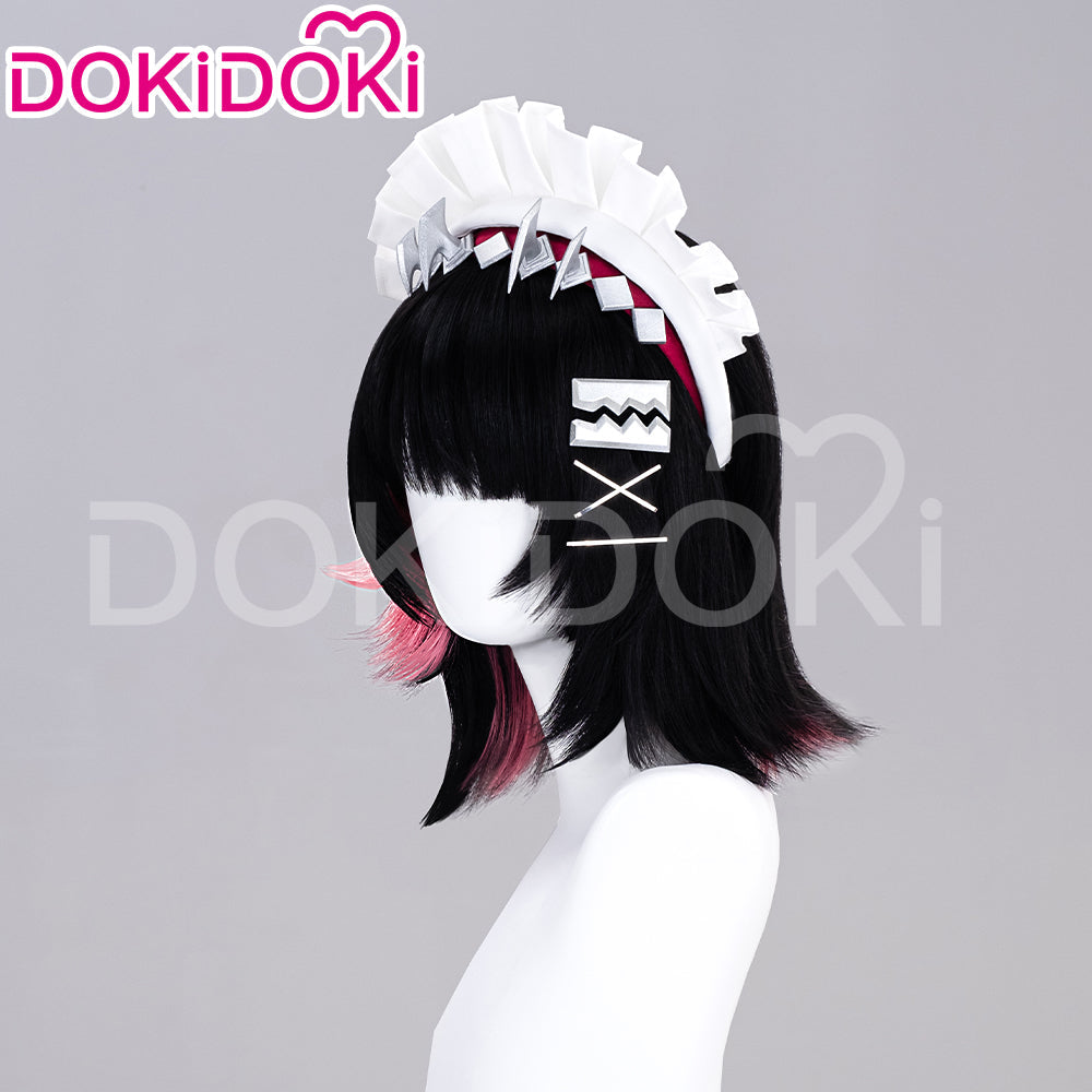 【Partially Ready For Ship】DokiDoki Game Zenless Zone Zero Cosplay  Ellen Joe Wig / Hair Clip / Earring / Hairband Short Black Red Highlight Hair