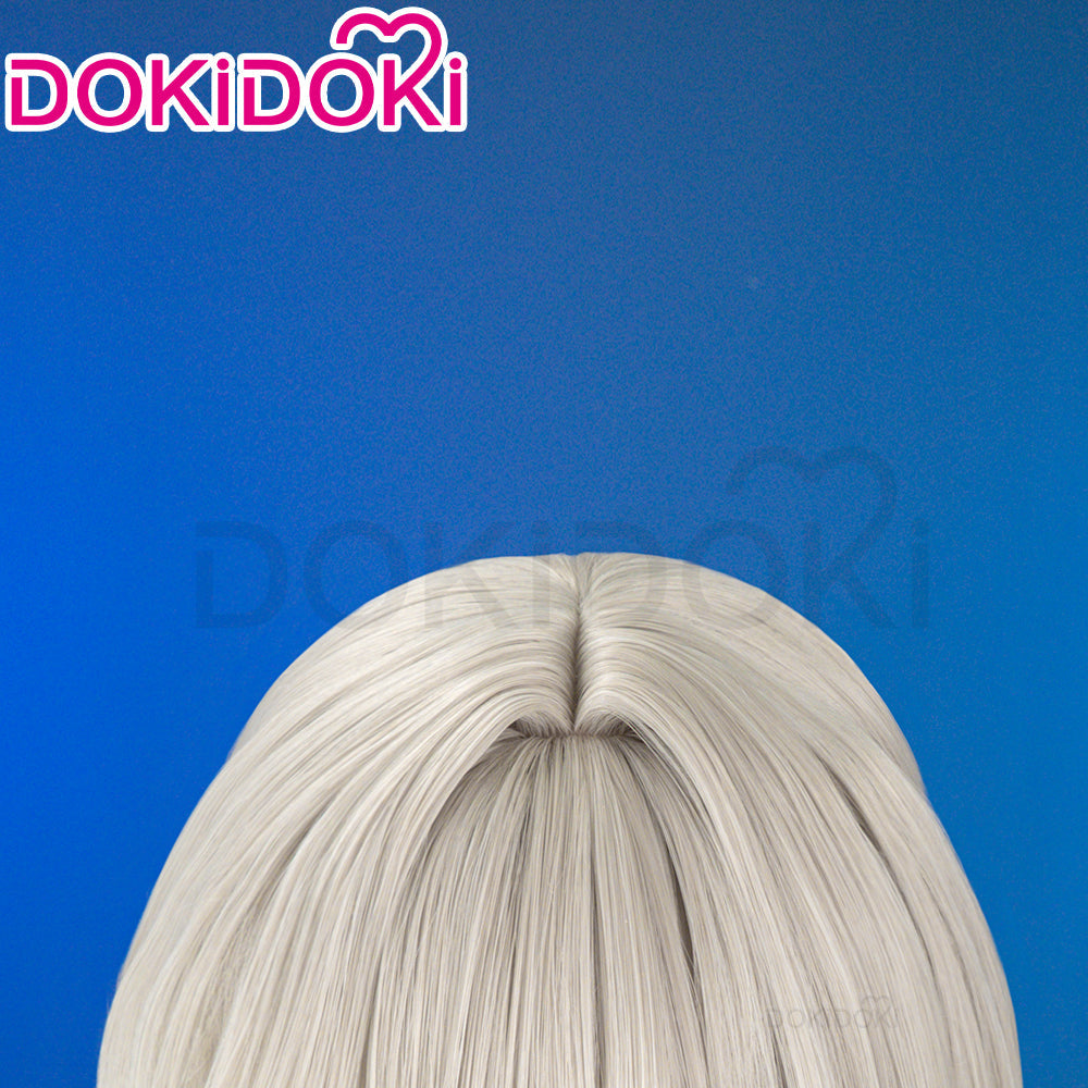 【US LOCAL SHIPPING 】DokiDoki Game Honkai: Star Rail Cosplay Firefly Wig Long Curly Grey Green Wig