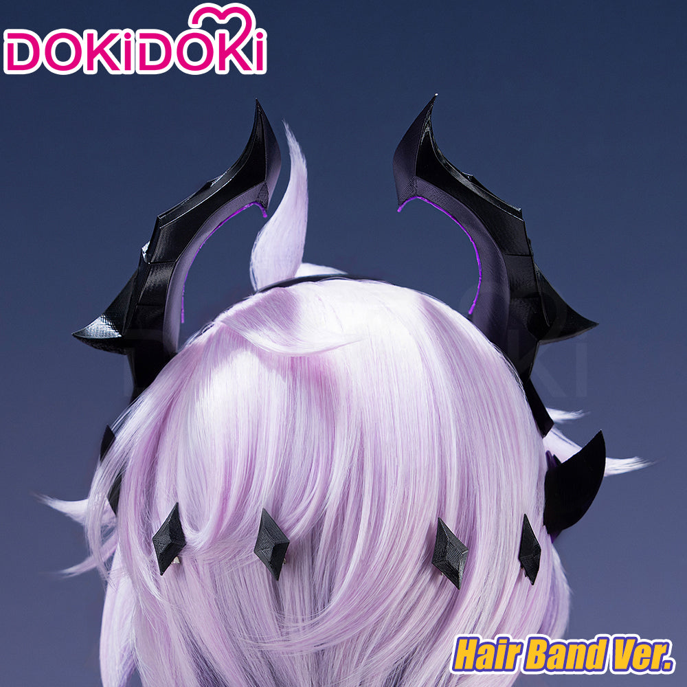 【Ready For Ship】DokiDoki Game Genshin Impact Cosplay Durin Purple Wig Song of the Welkin Moon / Head Accessory