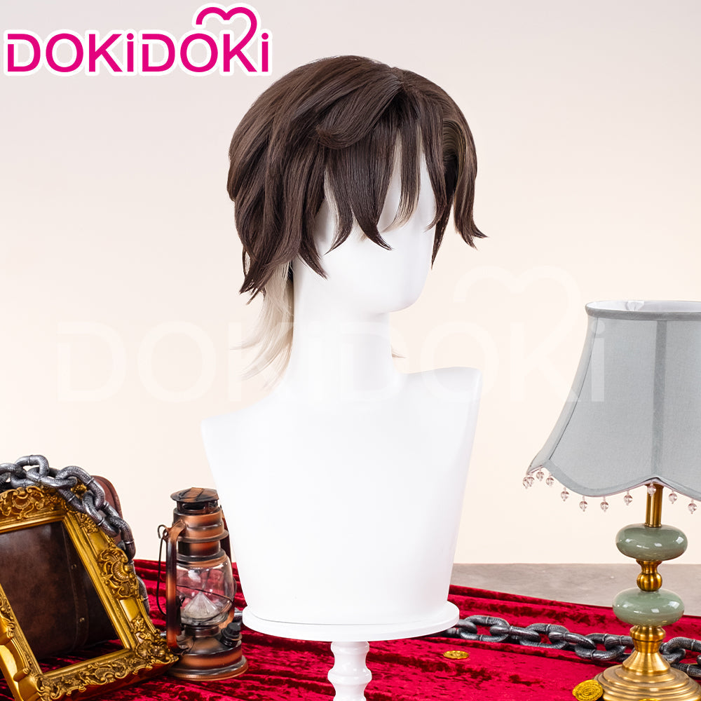 【Ready For Ship】DokiDoki Game Honkai: Star Rail Cosplay Mr. Reca Wig Short Curly Brown Hair