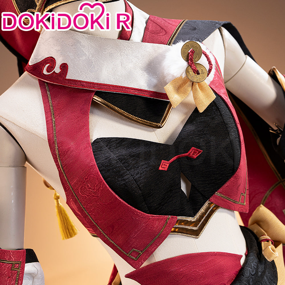 【Size S-2XL】DokiDoki-R Game Genshin Impact Cosplay Yanfei Costume Yan Fei