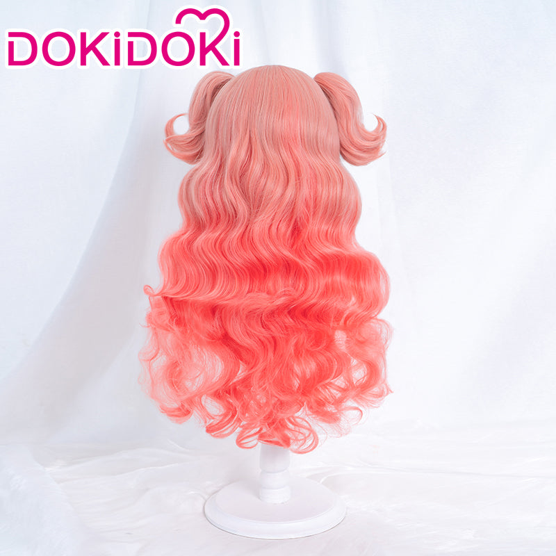 【Ready For Ship】DokiDoki Manga Anime Witch Hat Atelier Cosplay Tetia Cosplay Wig Long Curly Pink Hair Gradient