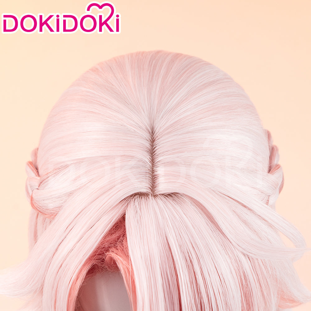 DokiDoki Game Honkai: Star Rail Cosplay Jiaoqiu Wig Long Straight Pink Hair / Ear / Tial  Jiao Qiu