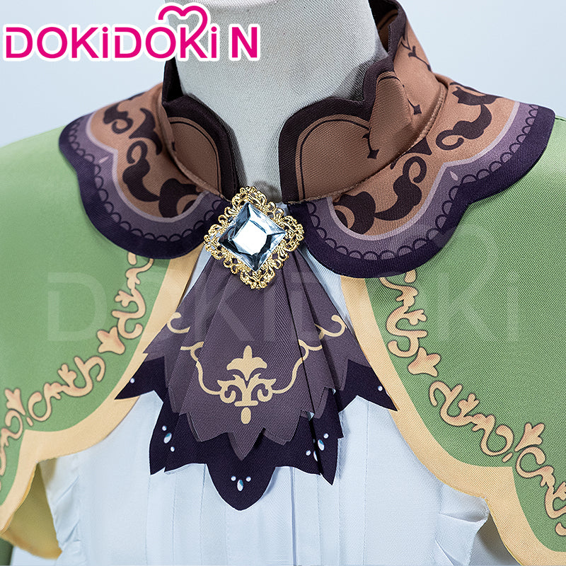 【Partially Ready For Ship】【Size XS-3XL】DokiDoki-N Game Cosplay Costume Green Dress Black Bow