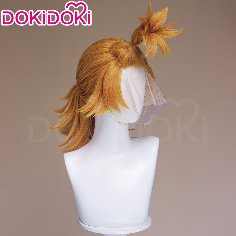 【Ready For Ship】【Front Lace】DokiDoki Anime GACHIAKUTA Cosplay Remlin Tysark Wig Long Orange Hair Upward Ponytail