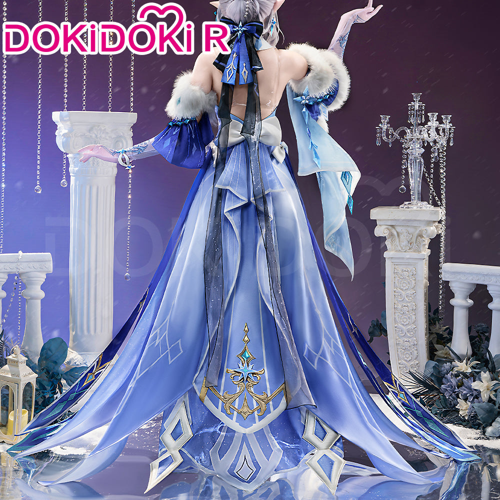 【Size XS-3XL】DokiDoki-R Game Genshin Impact Cosplay Tsaritsa Costume / Crown Anastasya Feodorovna Snezhnaya Sudden Snow